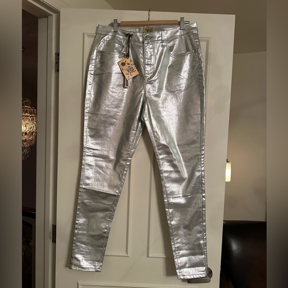 Silver stretch pants!